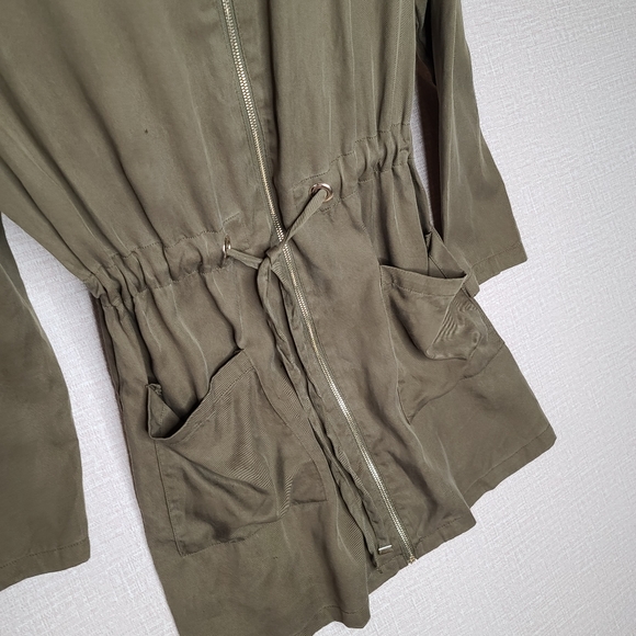 Zara Basic Collection Army Green Cargo Mini Dress - Picture 9 of 16